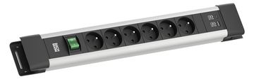 Bachmann Steckdosenleiste CONNECTUS 6xUTE 1xSchalter 1xUSB A/C 22W 2.0m CEE7/7 von LumaTech