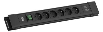 Bachmann Steckdosenleiste CONNECTUS 6xUTE 1xSchalter 1xUSB A/C 22W 2.0m CEE7/7 von LumaTech