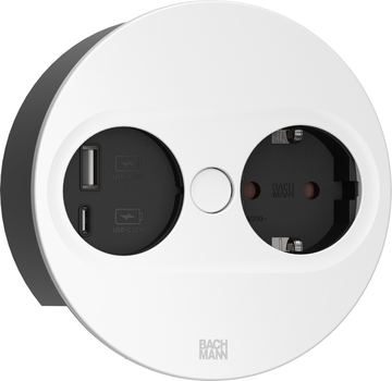 Bachmann Steckdosenleiste TWIST 2 1xCEE7/3 1xUSB A/C 2.0m AEH 30GE von LumaTech