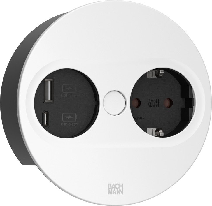 Bachmann Steckdosenleiste TWIST 2 1xCEE7/3 1xUSB A/C 2.0m AEH 30GE