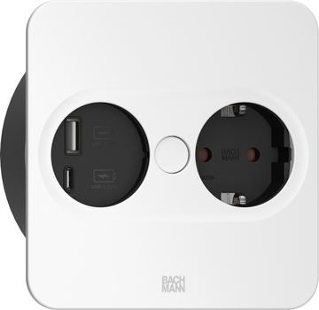 Bachmann Steckdosenleiste TWIST 2 1xCEE7/3 1xUSB A/C 2.0m AEH 30GE von LumaTech