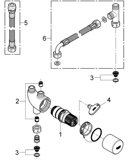 Grohe 34487000 - Chrom - 15 - 46 °C, Ansicht 2