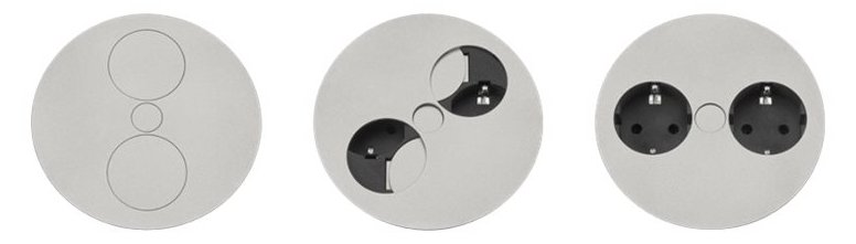 Bachmann Twist - Steckdosenleiste - Eingabe, Eingang CEE 7/7 - Ausgangsanschlüsse: 1 (CEE 7/3, 2 x USB)