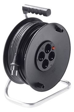 Bachmann Verlängerungsrolle - Wechselstrom 250 V - Schwarz von LumaTech