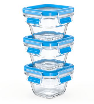 Groupe SEB EMSA CLIP & CLOSE GLAS - Frischhaltedosen-Set von LumaTech
