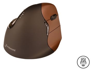 Bakker Evoluent VerticalMouse 4 Small - Vertikale Maus - Für Rechtshänder - optisch - 6 Tasten - kabellos - 2.4 GHz von LumaTech