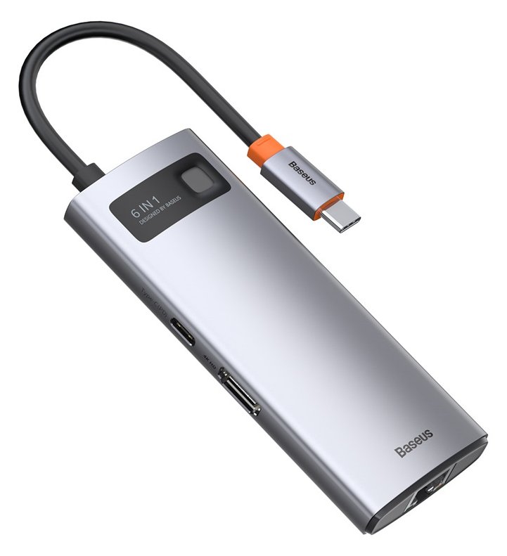 Baseus Metal Gleam - USB 3.2 Gen 1 (3.1 Gen 1) Type-C - 100 W - 10,100,1000 Mbit/s - Grau - 4K Ultra HD - 30 Hz