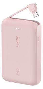 Belkin 10k PD20w Integrated USB-C Cable Power Bank Pink von LumaTech
