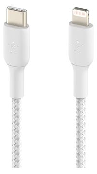 Belkin BOOST CHARGE - Lightning-Kabel - 24 pin USB-C männlich zu Lightning männlich - 1 m - weiß - USB-Stromversorgung von LumaTech