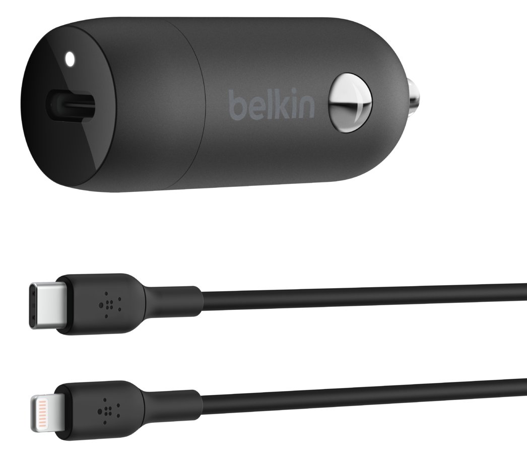 Belkin BoostCharge - Auto-Netzteil - 30 Watt - 3 A - Fast Charge, Power Delivery 3.1 (24 pin USB-C)
