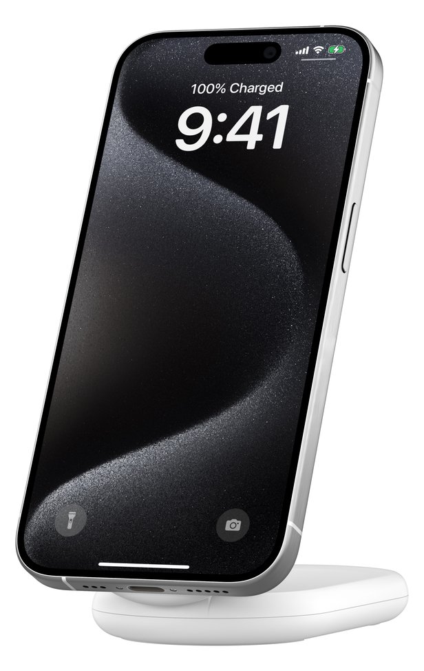 Belkin BoostCharge - Kabelloses Ladegerät - magnetisch, faltbar, mit Qi2 + AC-Netzteil