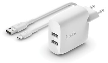 Belkin BoostCharge - Netzteil - 24 Watt - 2 Ausgabeanschlussstellen (USB) von LumaTech
