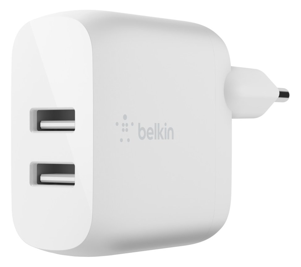 Belkin BoostCharge - Netzteil - 24 Watt - QC 3.0 - 2 Ausgabeanschlussstellen (USB)