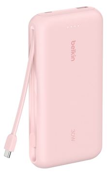 Belkin BoostCharge - Powerbank - 20000 mAh - 30 Watt - PD - 3 Ausgabeanschlussstellen (2 x USB-C, USB) - Rosa von LumaTech