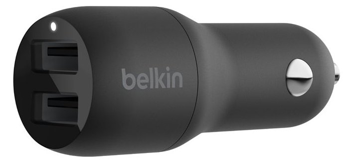 Belkin BoostCharge Dual Charger - Auto-Netzteil - 24 Watt - 4.8 A - 2 Ausgabeanschlussstellen (USB)