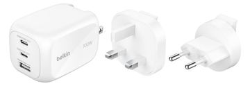 Belkin BoostCharge Pro - Netzteil - GaN - 100 Watt - PD 3.1/PPS - 3 Ausgabeanschlussstellen (2 x USB-C, USB) von LumaTech