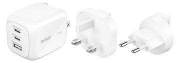 Belkin BoostCharge Pro - Netzteil - GaN - 70 Watt - PD 3.1/PPS - 3 Ausgabeanschlussstellen (2 x USB-C, USB) von LumaTech