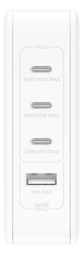 Belkin BoostCharge Pro - Netzteil - GaN-Technologie - 140 Watt - Fast Charge, Power Delivery 3.1