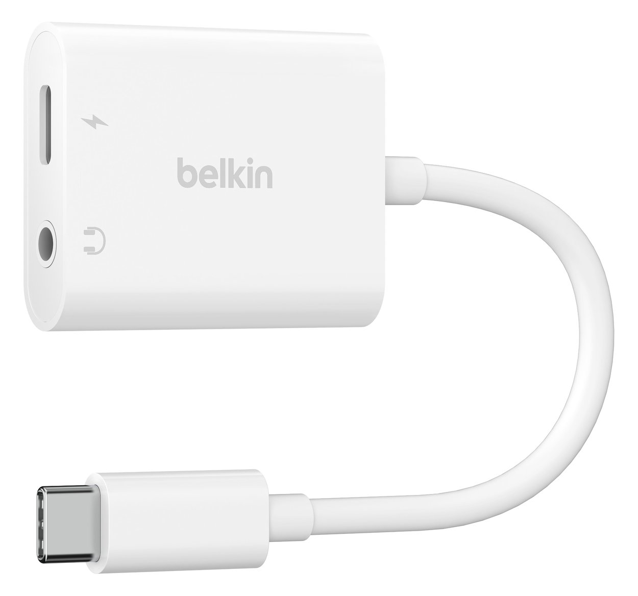 Belkin RockStar - USB-C zu Kopfhöreranschluss / Ladeadapter - 24 pin USB-C männlich zu Mini-Stecker