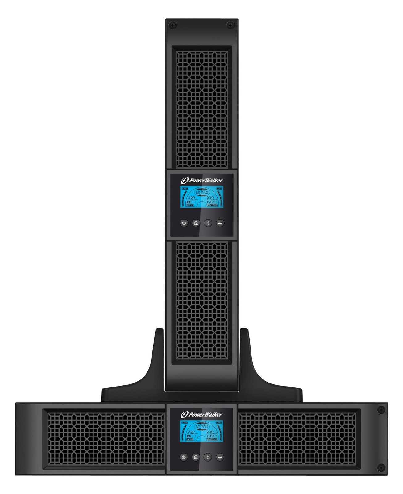 BlueWalker PowerWalker VI 1000RT LCD - USV - Wechselstrom 220/230/240 V - 900 Watt - 1000 VA - 7 Ah - RS-232, USB