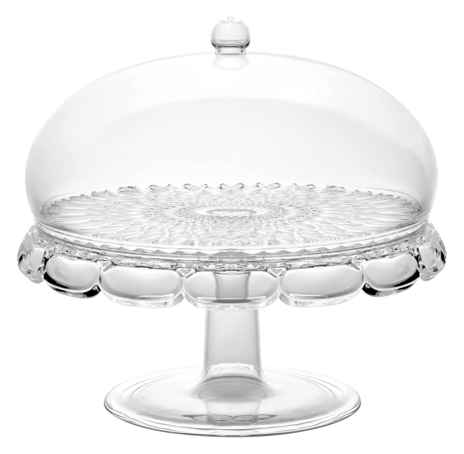 Guzzini VANITY Kuchenplatte mit Fuß und Haube Clear