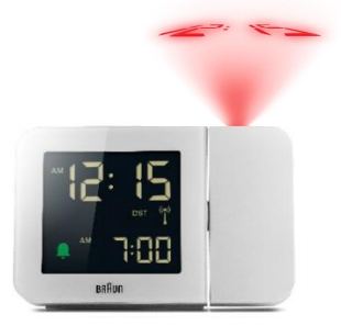 Braun 67161 - Digitaler Wecker - Rechteck - Weiß - 24 h - Zeit - AC von LumaTech