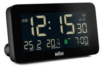 Braun BC10 - Digitaler Wecker - Rechteck - Schwarz - 12/24 h - F - °C - LCD von LumaTech