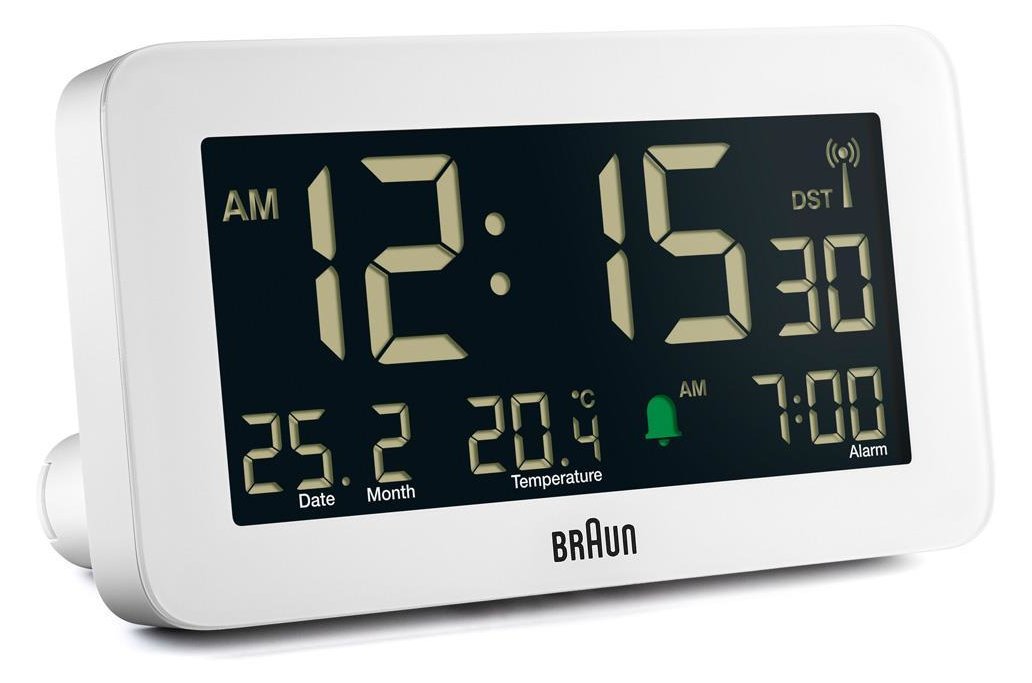 Braun BC10 - Digitaler Wecker - Rechteck - Weiß - 12/24 h - F - °C - LCD