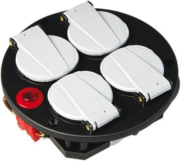 Brennenstuhl 1081080 - Schwarz - Rot - Weiß - 4 AC-Ausgänge - 230 V - 16 A von LumaTech