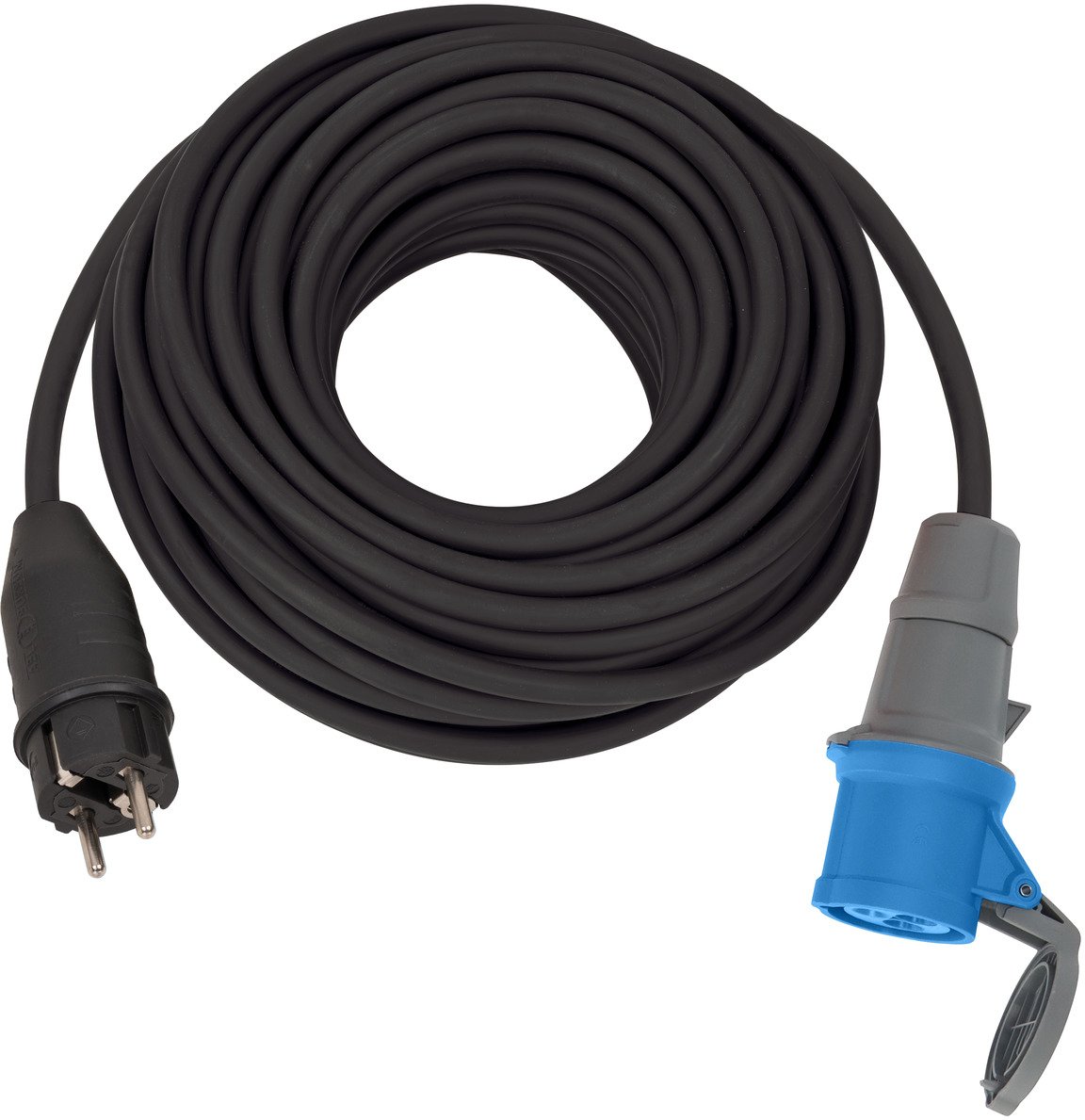 Brennenstuhl 1132910100 - 25 m - Draußen - IP44 - Ölbeständig - Schwarz - Blau - 280 mm