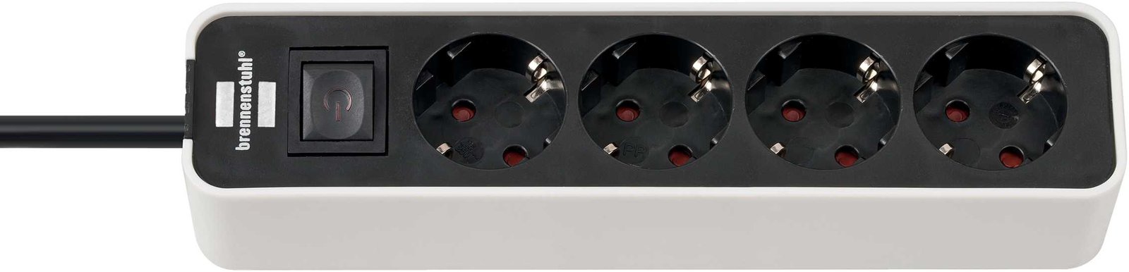Brennenstuhl 1153240020 - 1,5 m - Drinnen - IP20 - Weiß - 4 AC-Ausgänge - 90 mm