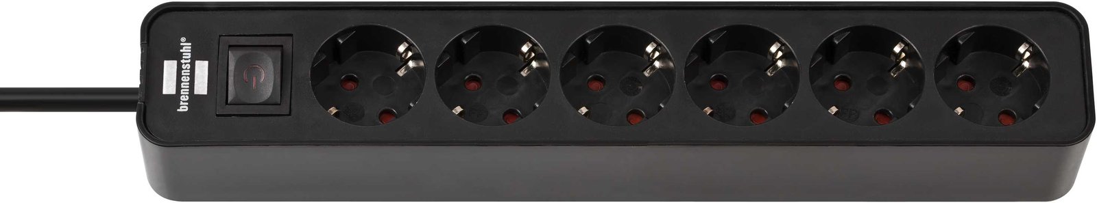 Brennenstuhl 1153260000 - 1,5 m - Drinnen - IP20 - Schwarz - 6 AC-Ausgänge - 85 mm