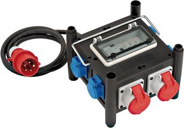 Brennenstuhl 1153690200 - 2 m - Drinnen - IP44 - Kunststoff - Gummi - Schwarz - Blau - Rot - 7 AC-Ausgänge von LumaTech