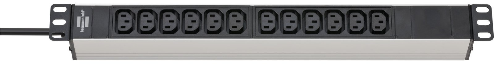 Brennenstuhl 1390007112 - 2 m - 12 AC-Ausgänge - Indoor - C13-Koppler - IP20 - Schwarz - Silber