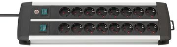 Brennenstuhl 1391000916 - 3 m - 16 AC-Ausgänge - Indoor - Aluminium - Schwarz - Weiß - 515 mm von LumaTech