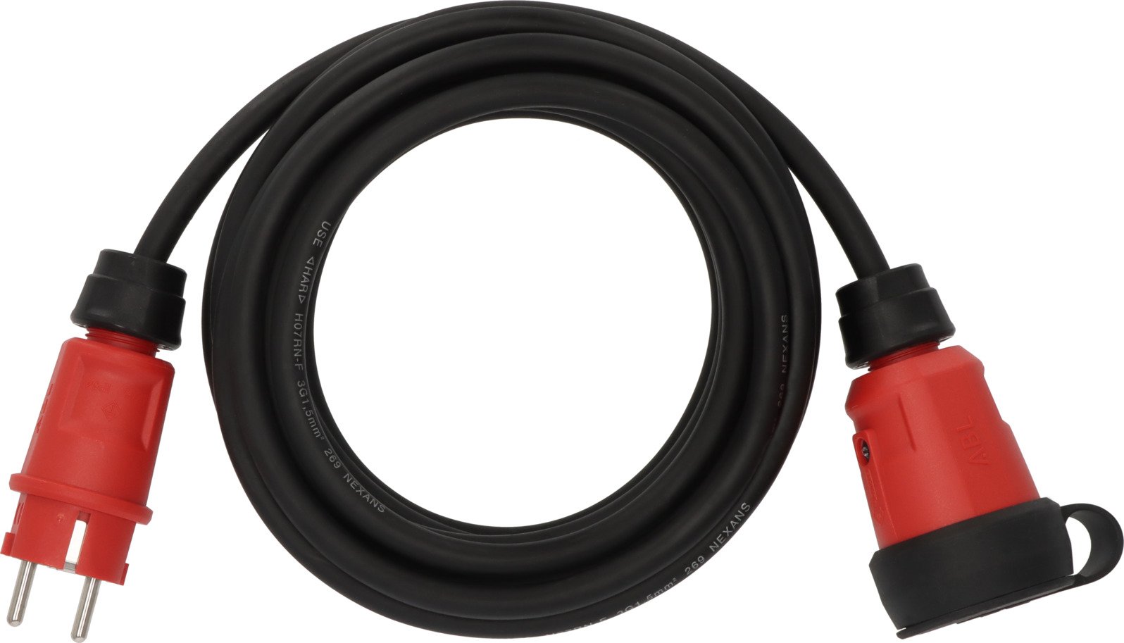 Brennenstuhl 9161050110 Strom Verlängerungskabel 16 A Schwarz Rot - Kabel - Verlängerungskabel von LumaTech