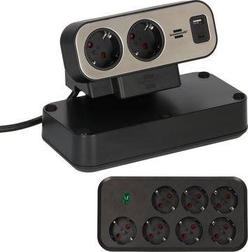 Brennenstuhl estilo Duplex Steckdosenleiste mitÜberspannungsschutz 1x USB C A 9x von LumaTech