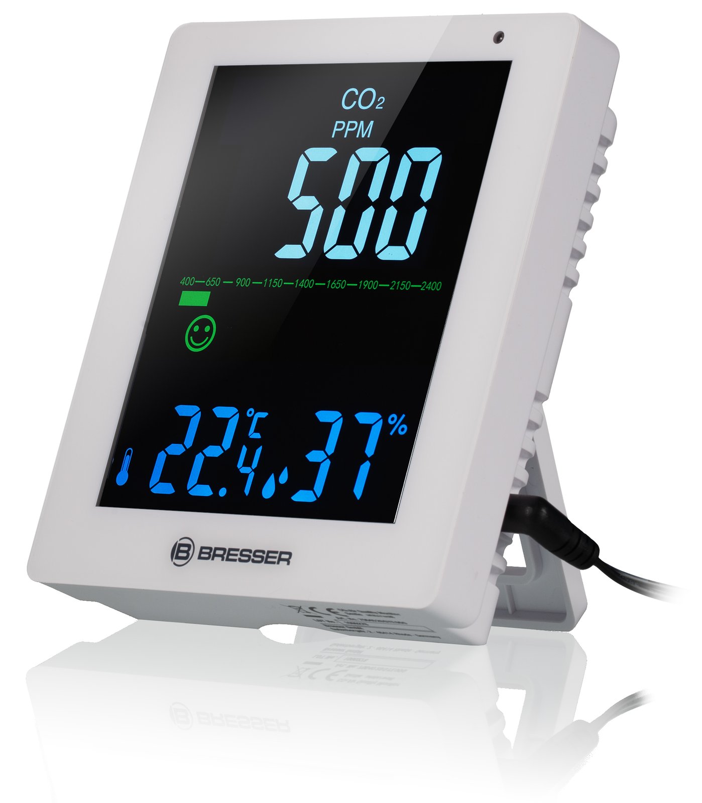 Bresser Smile - Thermo-Hygro-CO2-Messgerät - digital - Weiß