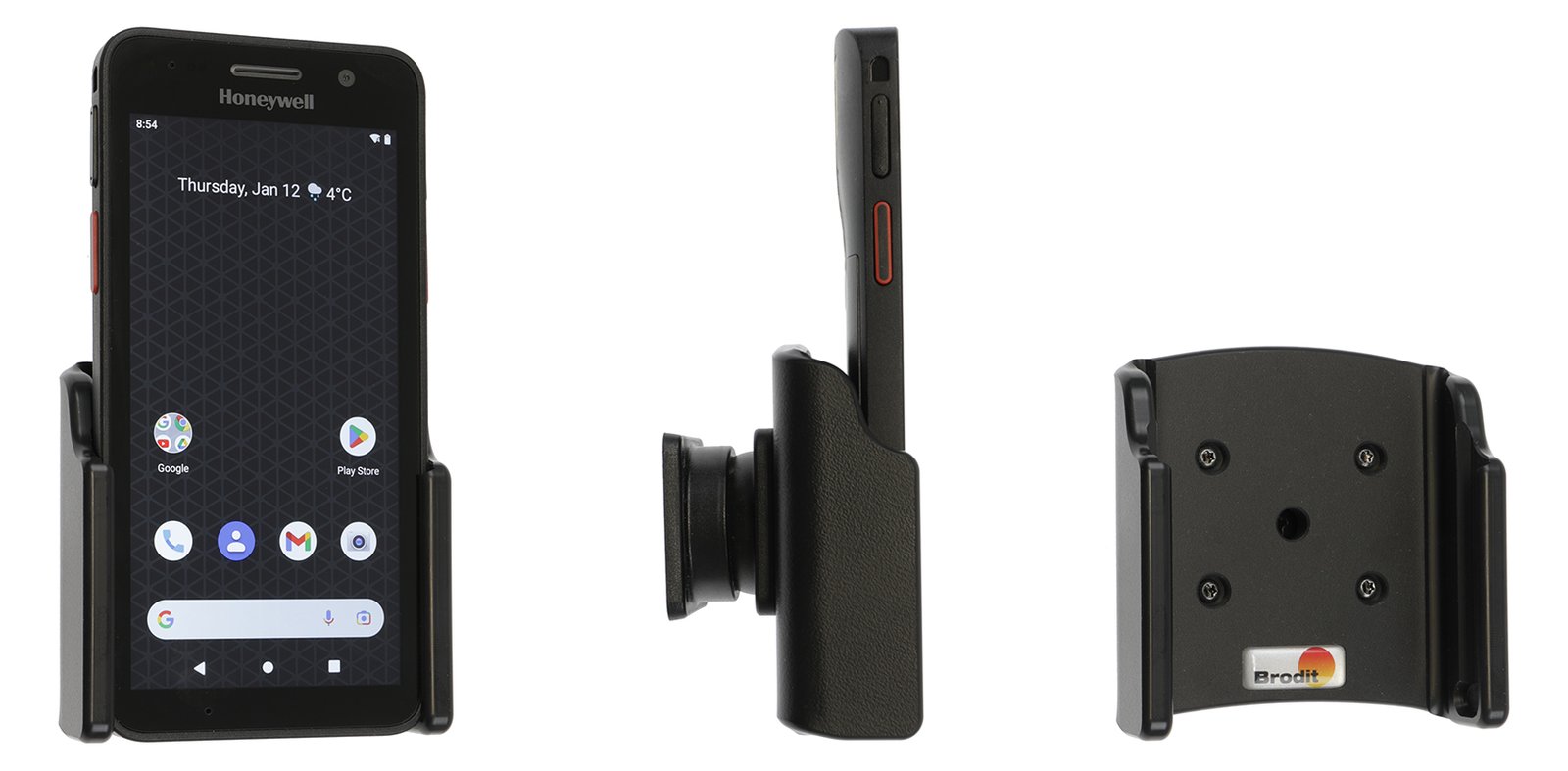 Brodit 711334 - Handy/Smartphone - Passive Halterung - Auto/Innenbereich - Schwarz