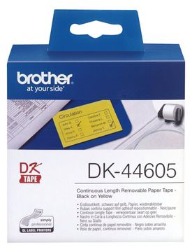 Brother DK44605 - Entfernbarer Klebstoff - Gelb - Rolle (6,2 cm x 30,5 m) von LumaTech