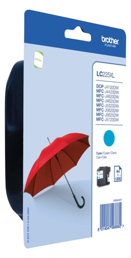 Brother LC225XLCBP - Hohe Ergiebigkeit - Cyan
