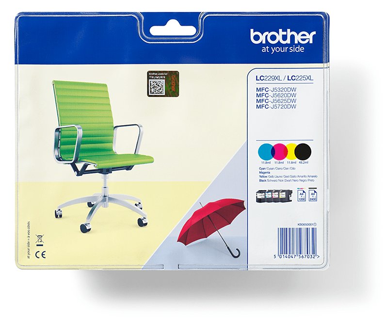 Brother LC229XLVALBP - 4er-Pack - Schwarz, Gelb, Cyan, Magenta