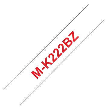 Brother M-K222BZ - Kunststoff - Rot auf Weiß - Rolle (0,9 cm x 8 m) von LumaTech