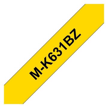 Brother M-K631BZ - Schwarz auf Gelb - Rolle (0,9 cm x 8 m) von LumaTech