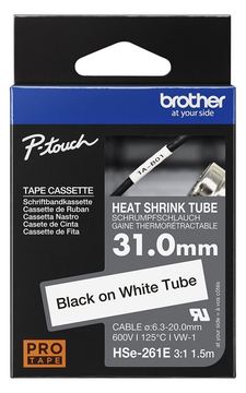 Brother Schrumpfschlauch 31.0mm weiss/schwarz Bandlänge 1.5m von LumaTech