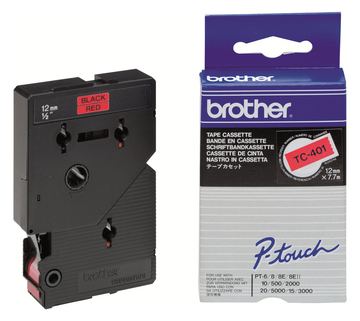 Brother Schwarz, Rot - Rolle (1,2 cm x 7,7 m) 1 Stck. Druckerband von LumaTech