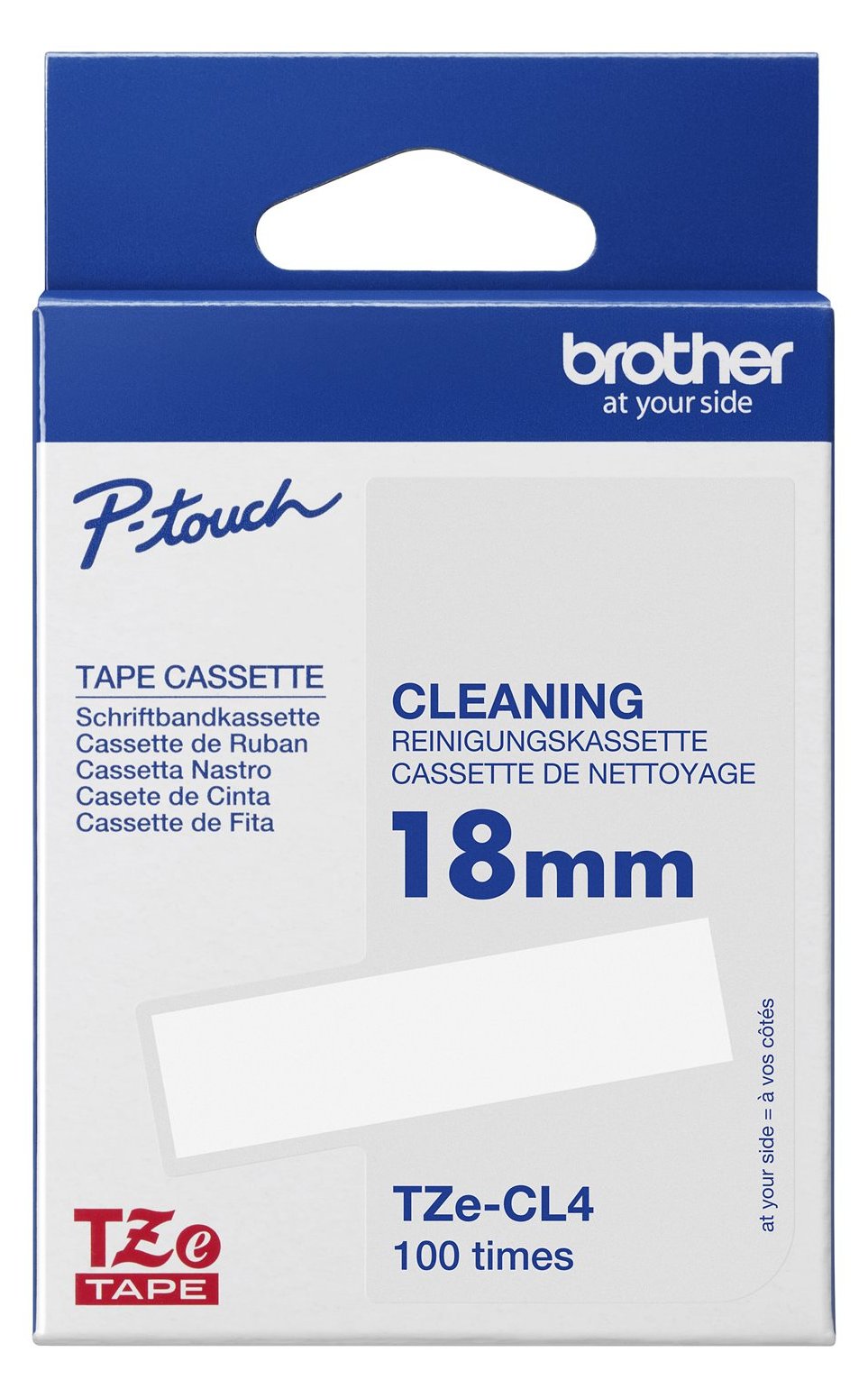 Brother TZe-CL4 - Rolle (1,8 cm x 8 m) 1 Kassette(n) Reinigungsband