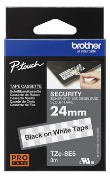 Brother TZe-SE5 - Schwarz auf Weiß - Rolle (2,4 cm x 8 m) von LumaTech