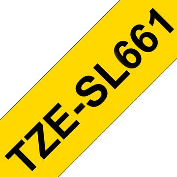 Brother TZe-SL661 - Selbstklebend - Schwarz auf Gelb - Rolle (3,6 cm x 8 m) von LumaTech