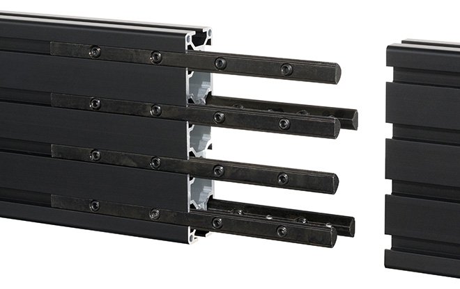 B-TECH BT8390-EXT/B - Montageschiene - Schwarz - Wand - 12 mm - 8 mm - 180 mm